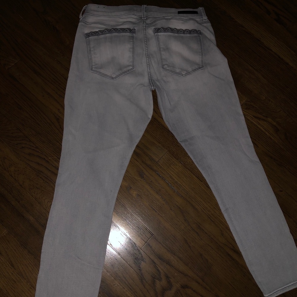 Mid rise Express jeans skinny leggings light gray